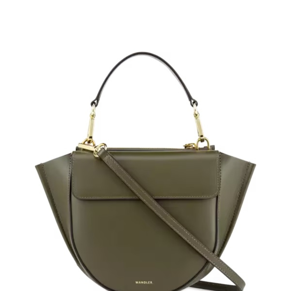 Wandler Green Crossbody Bag with Gold Hardware
